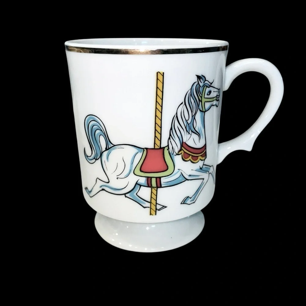 Vintage 1974 IAAPA Carousel Ball Commemorative Mugs (Set of 5) 3.75”